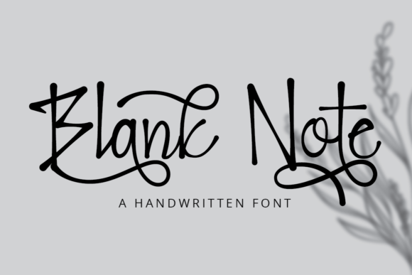 Blank Note: A Script Handwritten Font for Editorial Elegance
