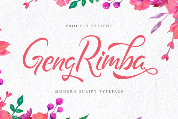Geng Rimba: A Delicate Script Handwritten Font for Editorial Elegance