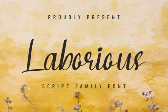 Laborious: An Elegant Script Handwritten Font for Digital Design