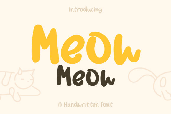 Meow Meow Font: A Friendly, Thick Script Handwritten Typeface for Makers