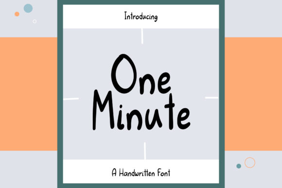 One Minute Script Handwritten Font for Makers