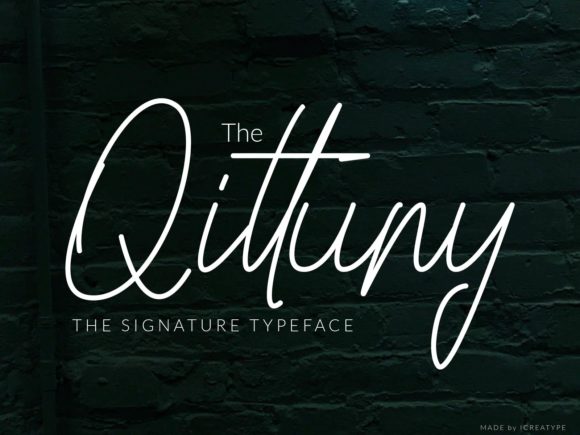 Qittuny: A Delicate Script Handwritten Font for Elegant Web Typography