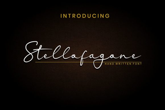 Stellofagone: A Flowing Handwritten Font for Timeless Brand Charm