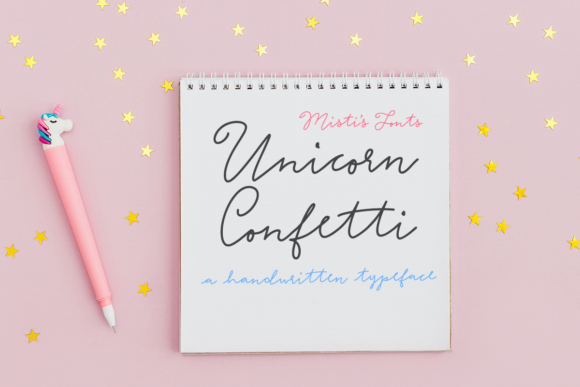 Unicorn Confetti: A Script Handwritten Font for Elegant Digital Branding