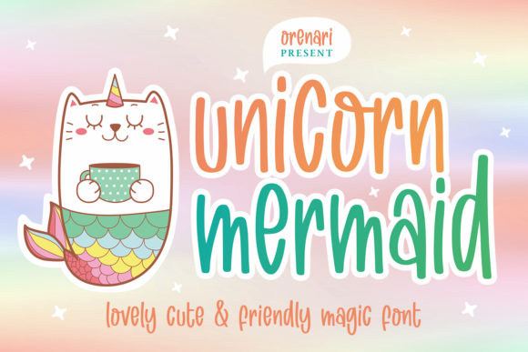 Unicorn Mermaid Script Handwritten Font for Warm Digital Branding