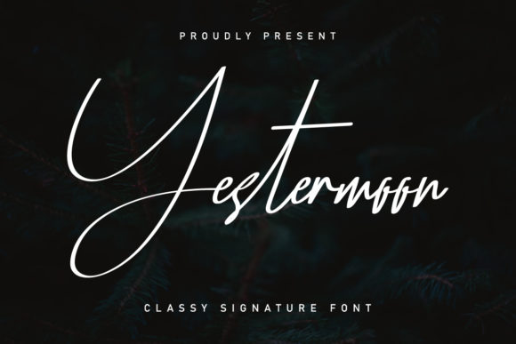 Yestermoon Script Handwritten Font for Elegant Design